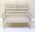 old french upholstered settle